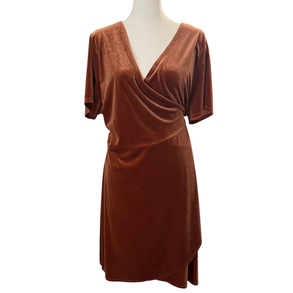 FOREVER 21•Plus size velvet wrap dress 3X
